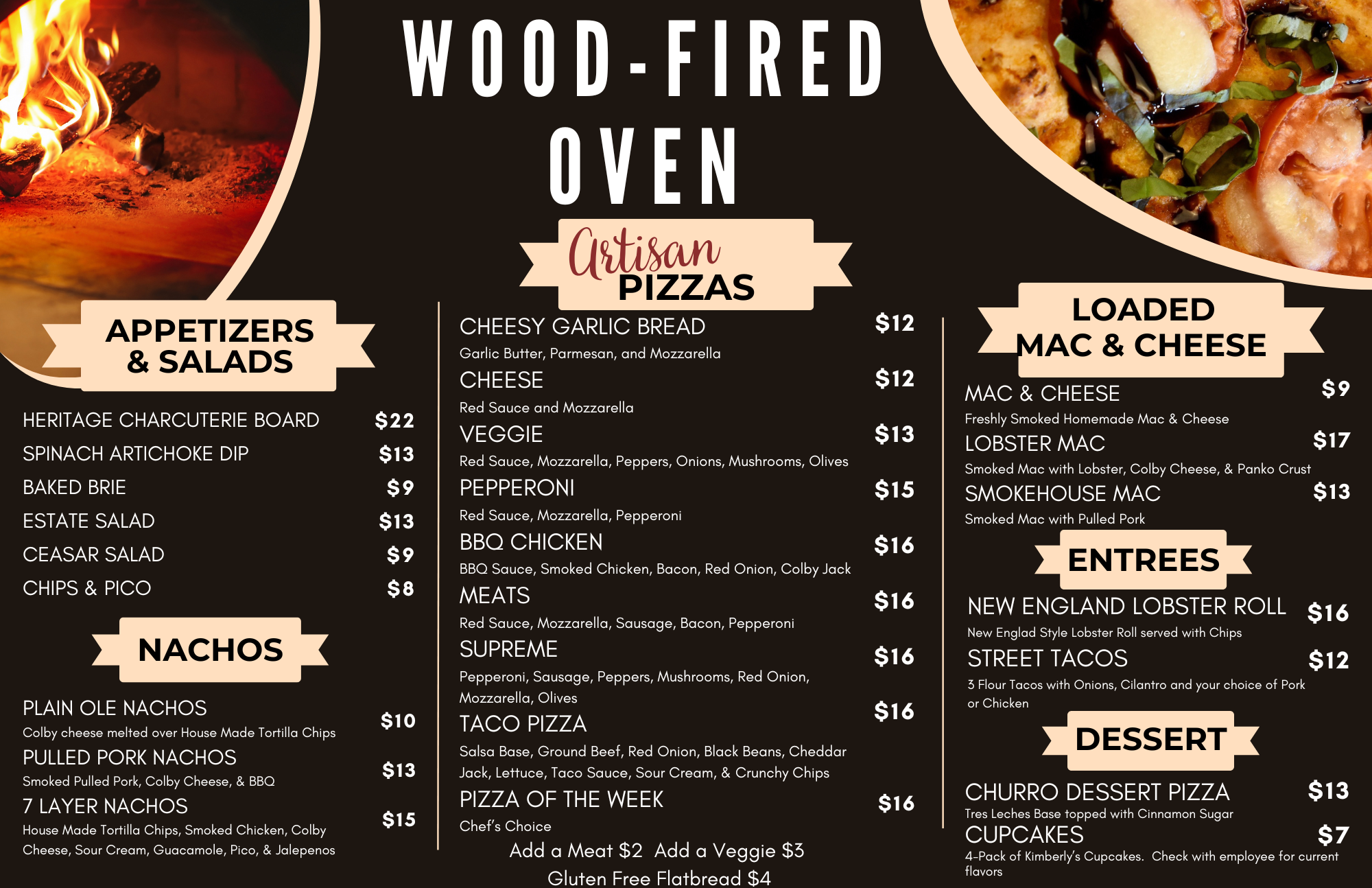 WOOd-Fired Oven with Tacos & Churro Dessert